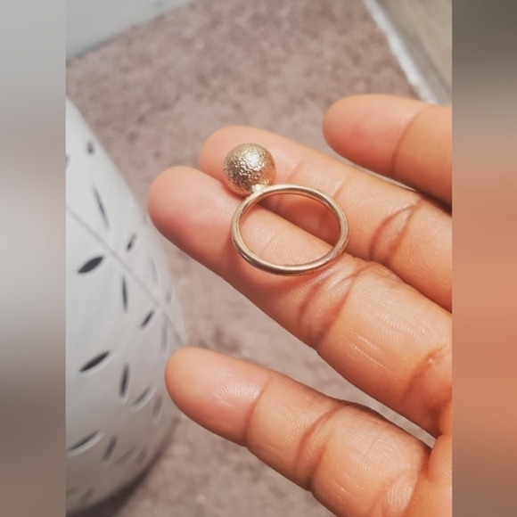 Coach Pave Crystal 3d Sphere Ball Gold Ring. 🌴 - Picture 4 of 4